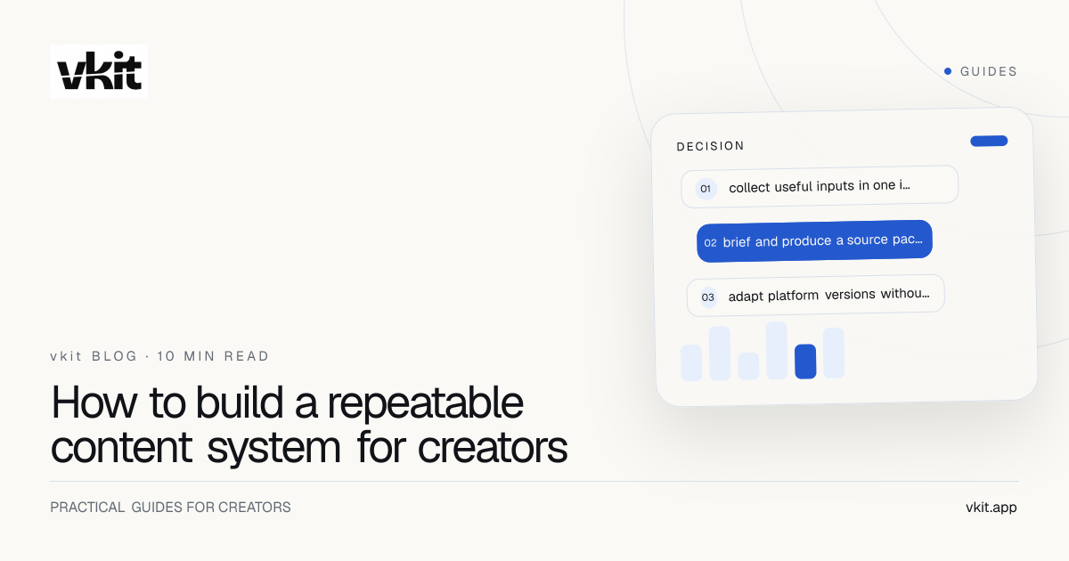 vkit systems guide mapping creator ideas through production publishing response and learning