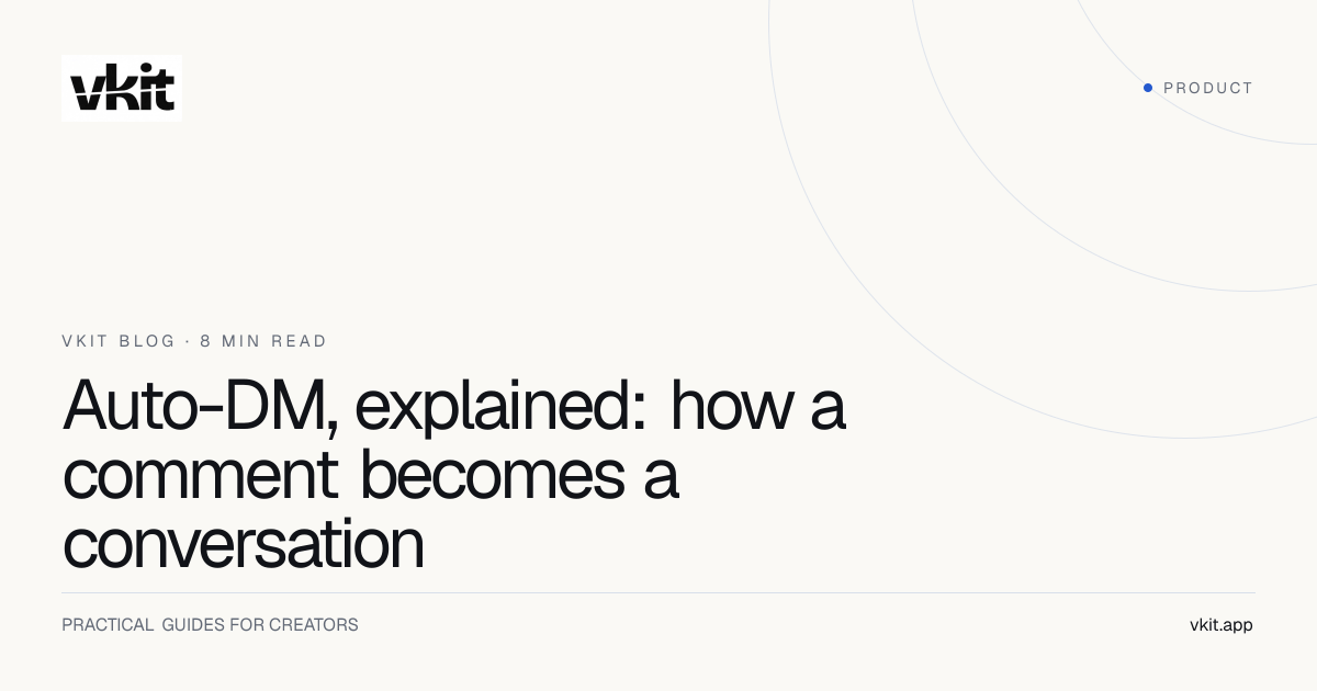 Cover art: a creator beside the headline “Instagram Auto DM explained — what it is, how it works, and why creators use it”