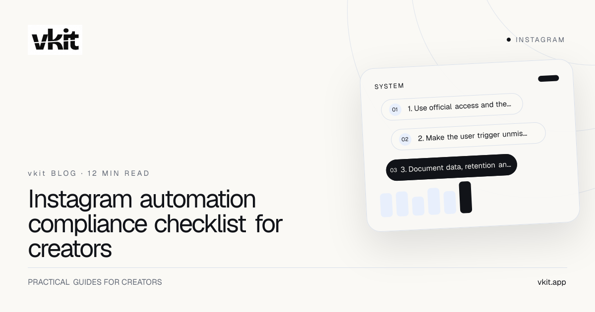 Instagram automation compliance checklist for creator campaigns